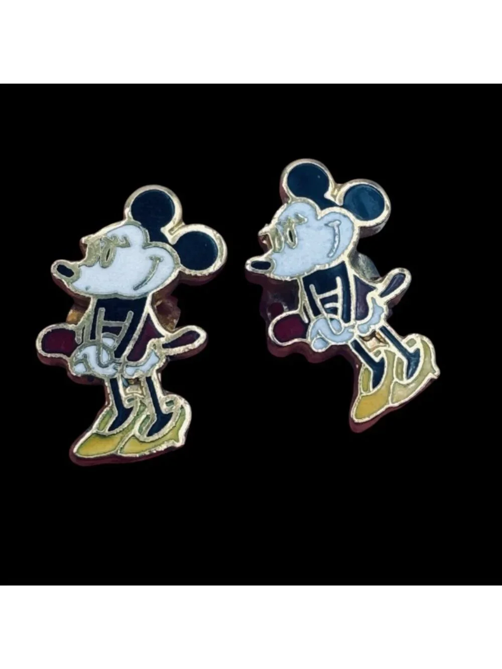 Vintage 1970s Minnie Mouse Earrings Post Stud Pre '86 Walt Disney Productions - Picture 2 of 6